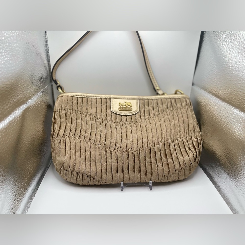 Coach Madison Gathered Gold Crossbody/Wristlet/Shoulder Bag